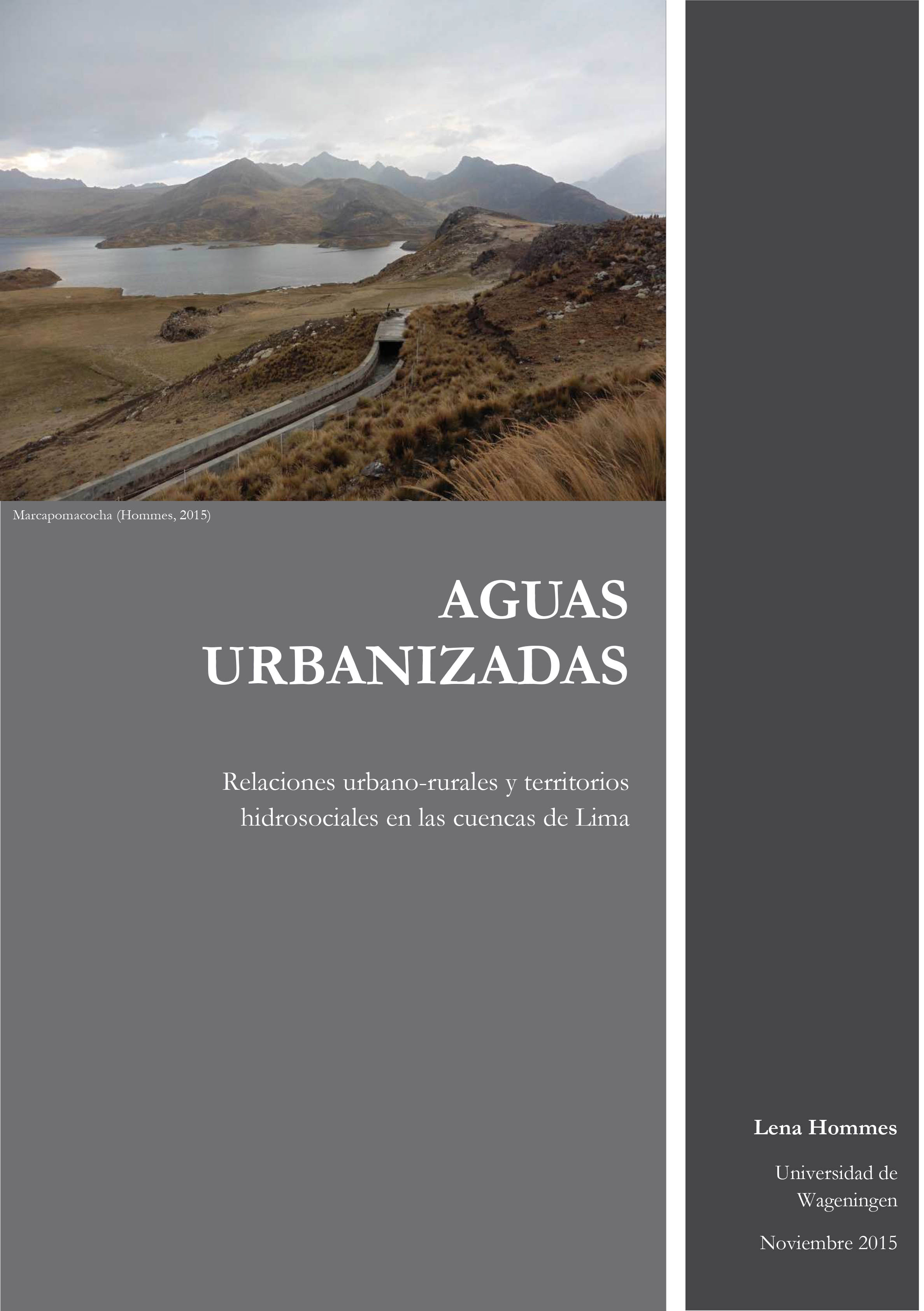 AGUAS URBANIZADAS: Relaciones urbano-rurales y territorios hidrosociales en las cuencas de Lima
